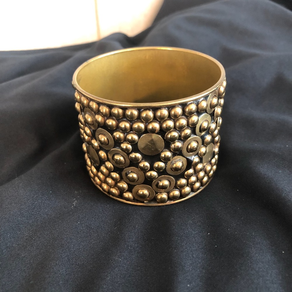Gold And Black Cuff Bracelet